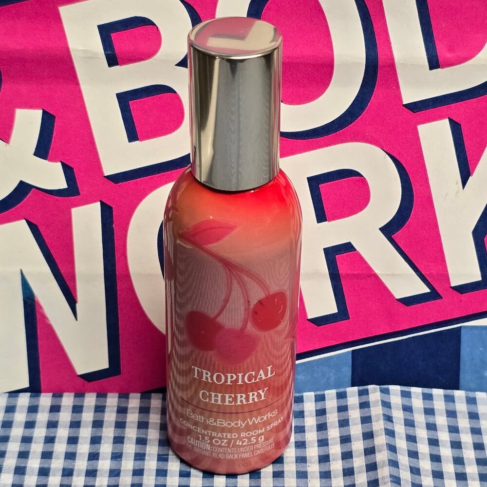 BBW Tropical Cherry Home Fragrance Room Spray White Barn